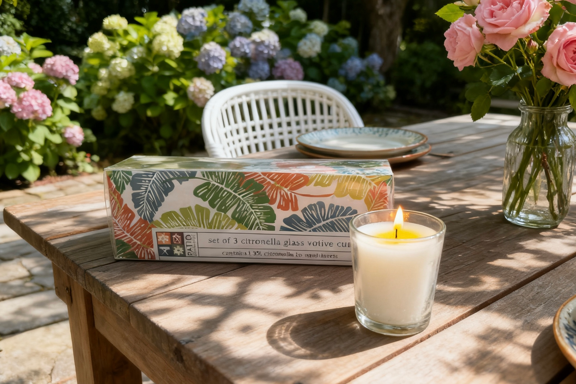 3pk Glass Votive Candles